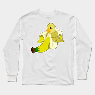 Parrot with Banana Long Sleeve T-Shirt